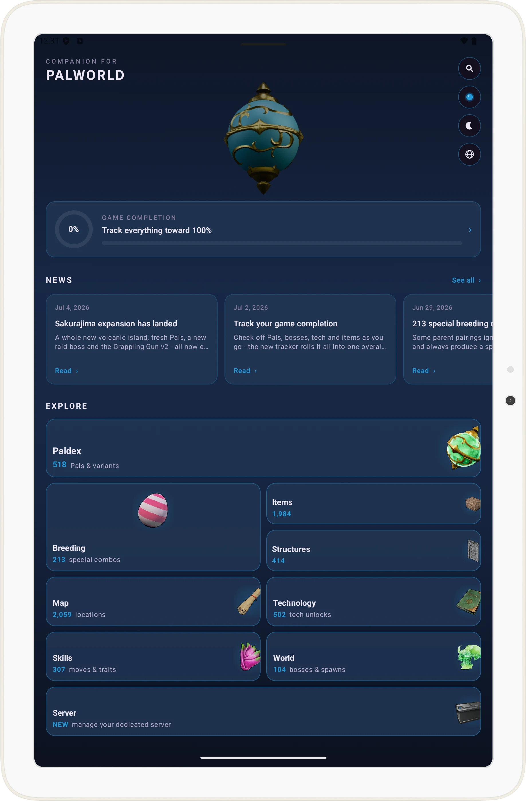 Companion for Palworld screenshot